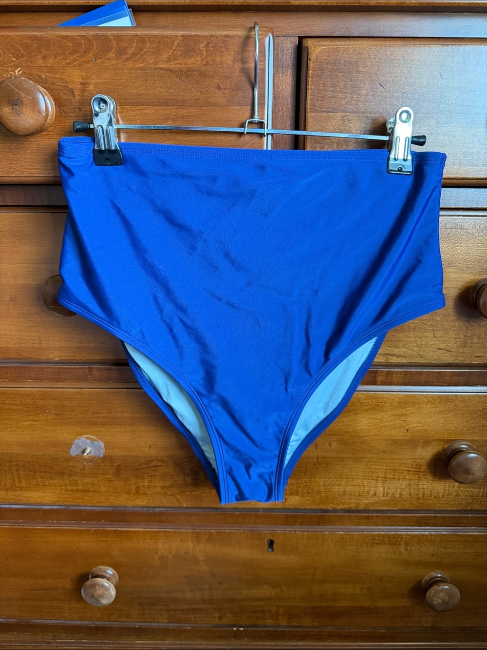 CUPSHE High-Waist Royal Blue Bikini Bottom